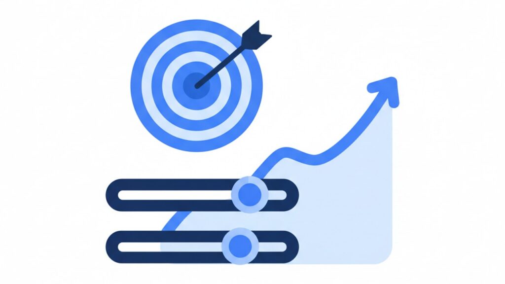 אילוסטרציה: כלי Bid Target Adjustment להתאמת יעד ההצעה בגוגל אדס